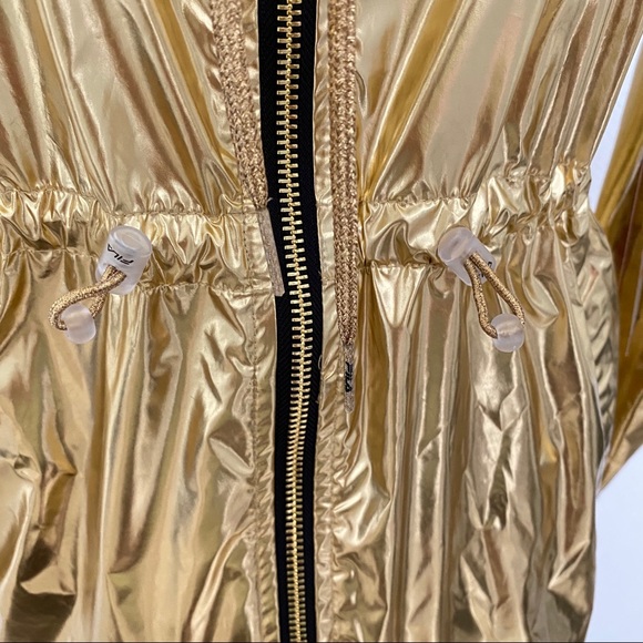 metallic gold fila jacket